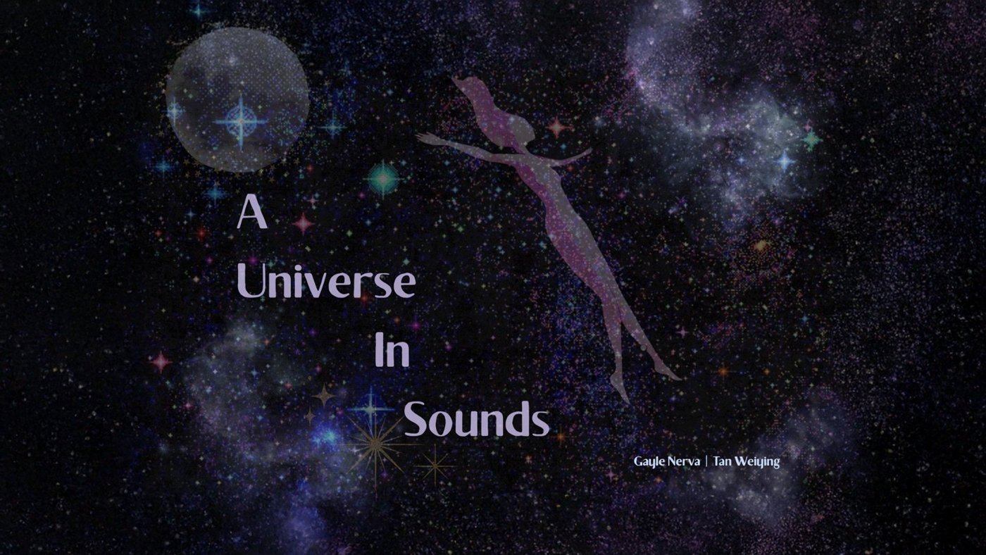 A Universe In Sounds — a starfield with a figure drifting through it
