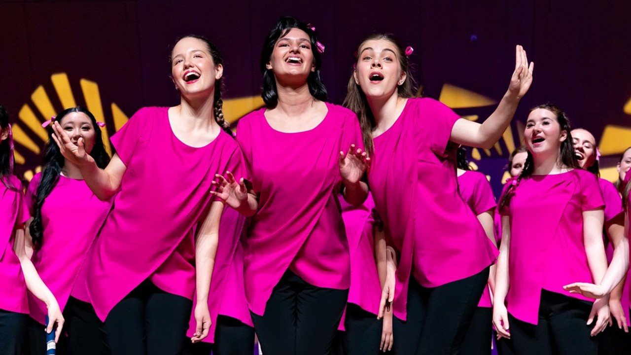 The Australian Girls Choir mid-performance